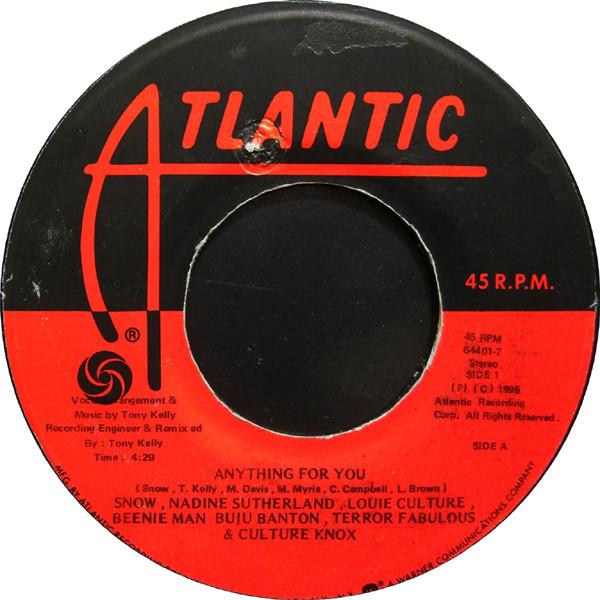 7-дюймовая пластинка SNOW, NADINE SUTHERLAND, LOUIE CULT - Anything For You 644017 Atlantic 1995 US Reggae, Ska & Dub Used
7-дюймовая пластинка SNOW, NADINE SUTHERLAND, LOUIE CULT - Anything For You 644017 Atlantic 1995 US Reggae, Ska & Dub Used