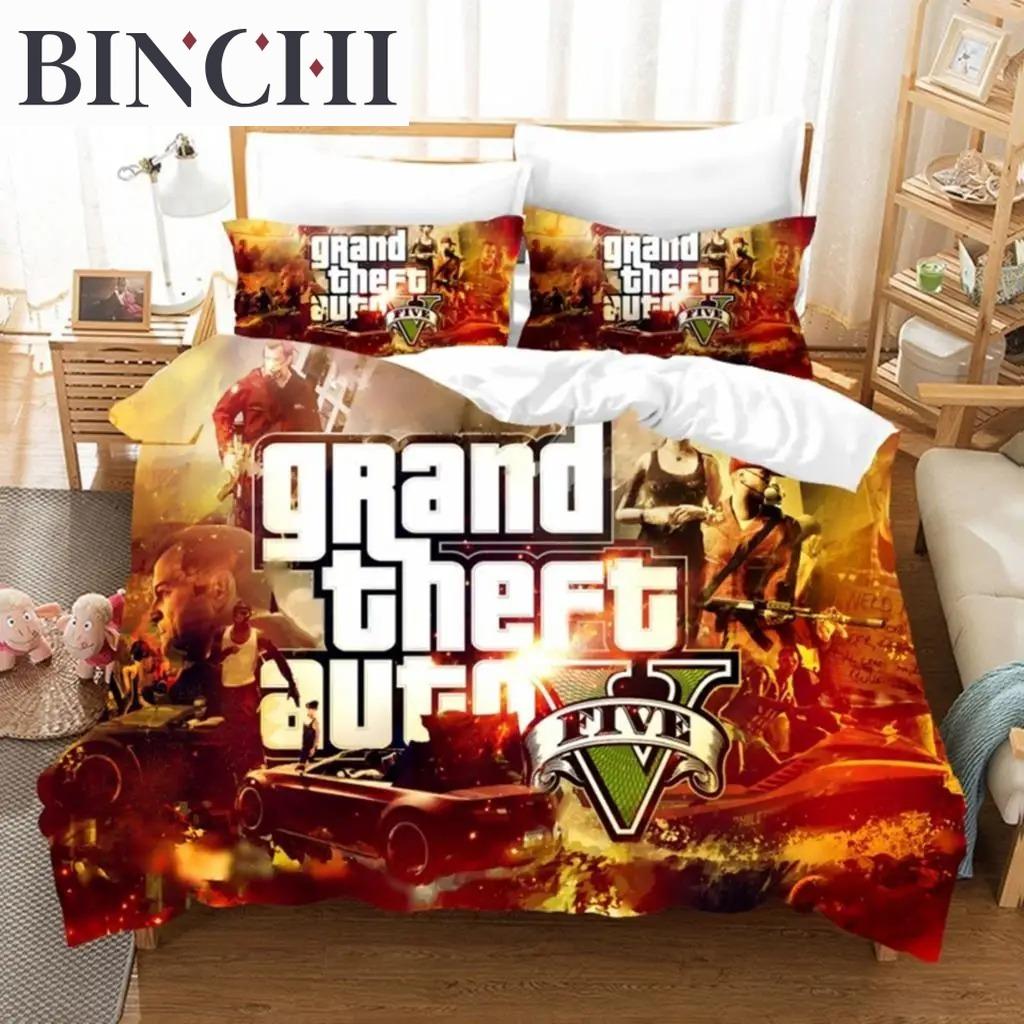 Комплект постельного белья с принтом игры GTA Grand Theft Auto 5, пододеяльник с рисунком, наволочка Twin Queen King Size, пододеяльник с рисунком аниме, постельное белье 70x133cm 2pcs
Комплект постельного белья с принтом игры GTA Grand Theft Auto 5, пододеяльник с рисунком, наволочка Twin Queen King Size, пододеяльник с рисунком аниме, постельное белье 70x133cm 2pcs