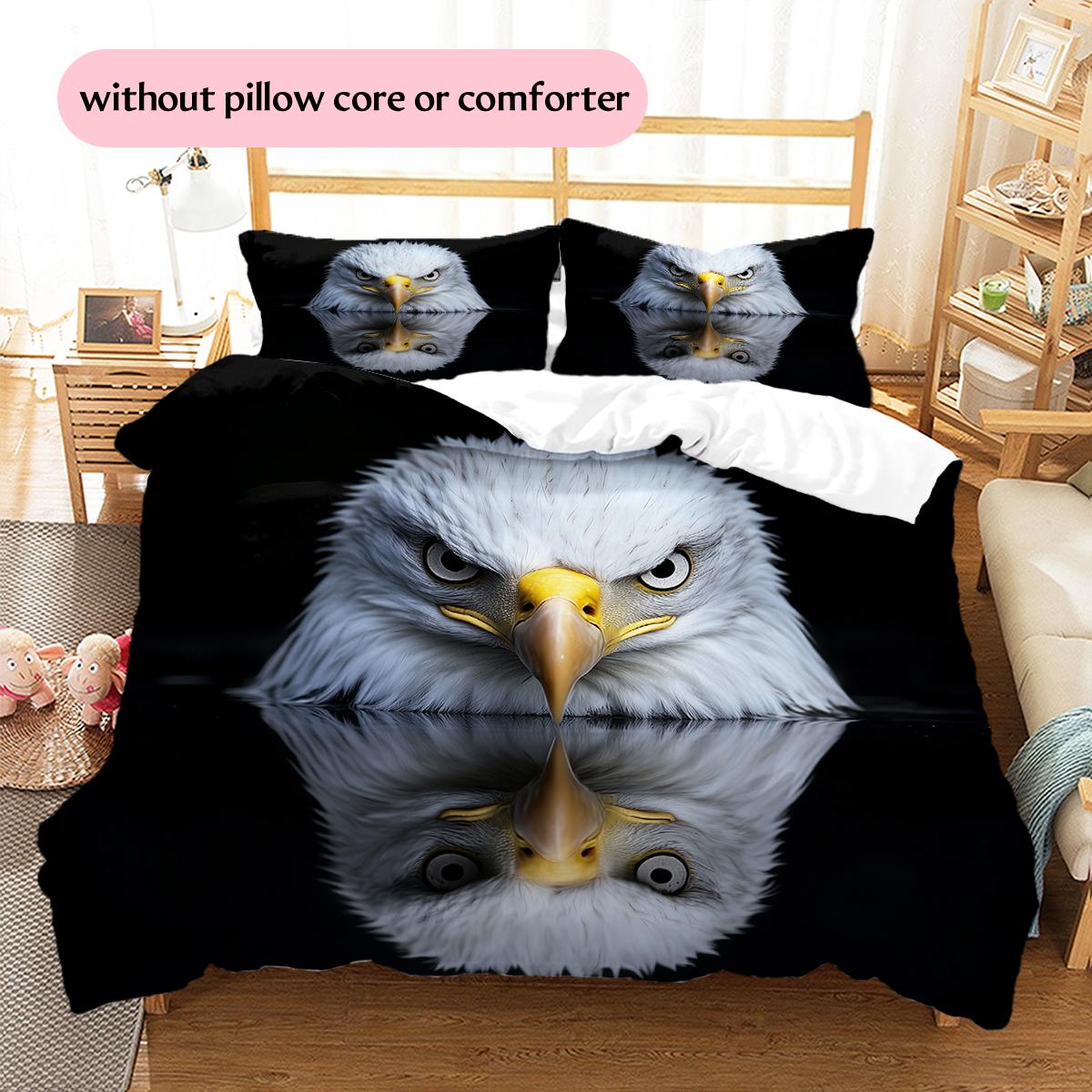 Black eagle Pattern Bedding Home Decoration Birthday Gift (1 * duvet cover + 2 * pillowcase, without core) 135x200cm
Black eagle Pattern Bedding Home Decoration Birthday Gift (1 * duvet cover + 2 * pillowcase, without core) 135x200cm