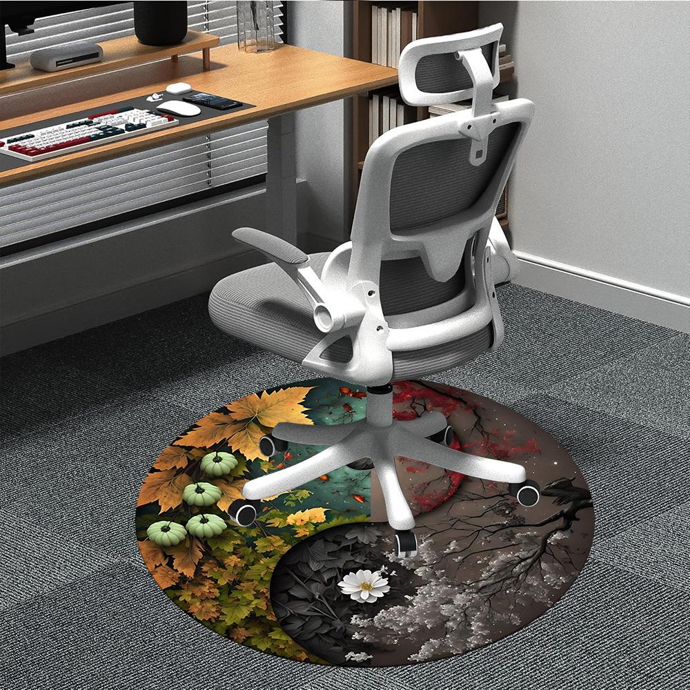 1pc Autumn Yin Yang Chair Carpet for Office, Soft Comfortable Mat For Office, Living Room, Bedroom, Machine Washable Carpet yy251112023 80cm by 80cm
1pc Autumn Yin Yang Chair Carpet for Office, Soft Comfortable Mat For Office, Living Room, Bedroom, Machine Washable Carpet yy251112023 80cm by 80cm