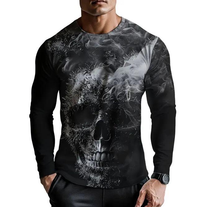 Весенне-осенние футболки с круглым вырезом и забавным принтом черепа с 3D-печатью, модные повседневные мужские футболки с длинным рукавом 5XL
Весенне-осенние футболки с круглым вырезом и забавным принтом черепа с 3D-печатью, модные повседневные мужские футболки с длинным рукавом 5XL