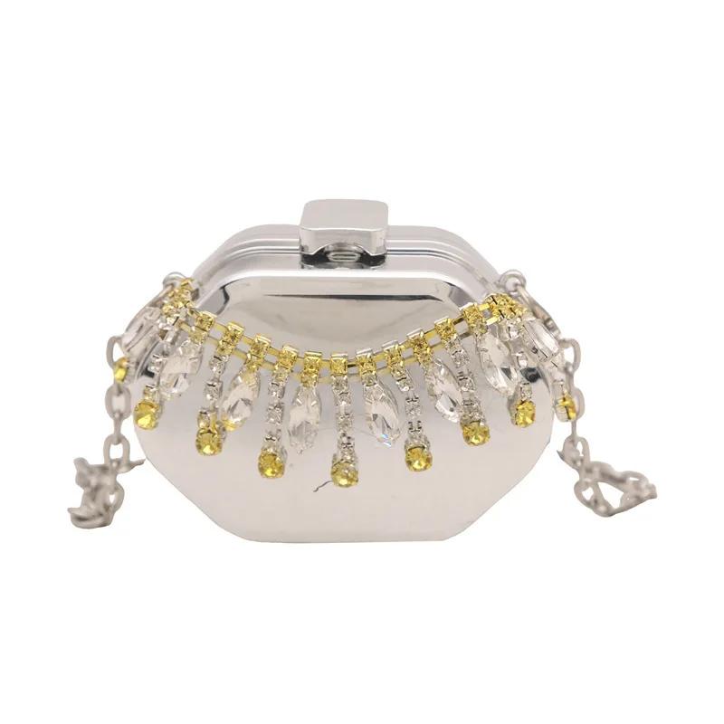 Metal Mini Bag Rhinestone Tassel Shoulder Bags Women s Chain Crossbody Chain Box Bags Gold Evening Bag
Metal Mini Bag Rhinestone Tassel Shoulder Bags Women s Chain Crossbody Chain Box Bags Gold Evening Bag