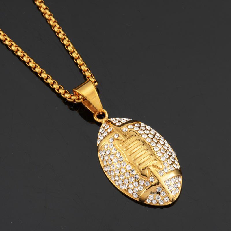 European and American Rugby Fashion Necklace Pendant for Men and Women, Japanese and Korean Titanium Steel Long STN1848 Gold Pendant
European and American Rugby Fashion Necklace Pendant for Men and Women, Japanese and Korean Titanium Steel Long STN1848 Gold Pendant