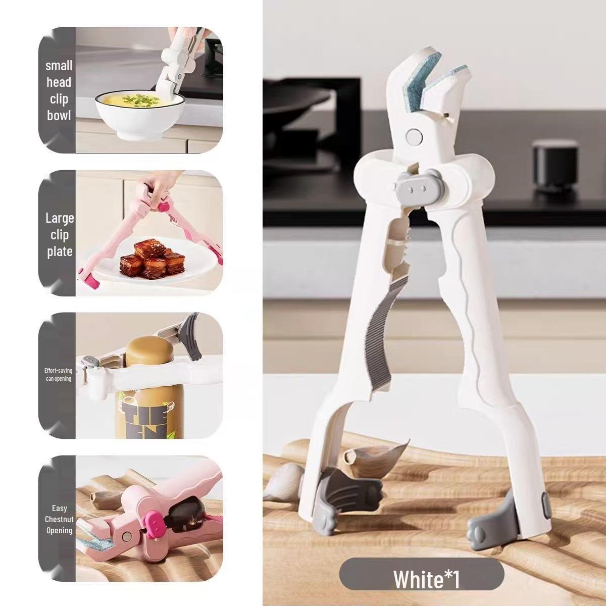 Kitchen 4-in-1 Non-Slip Silicone Bowl & Plate Tongs with Chestnut Opener
Kitchen 4-in-1 Non-Slip Silicone Bowl & Plate Tongs with Chestnut Opener