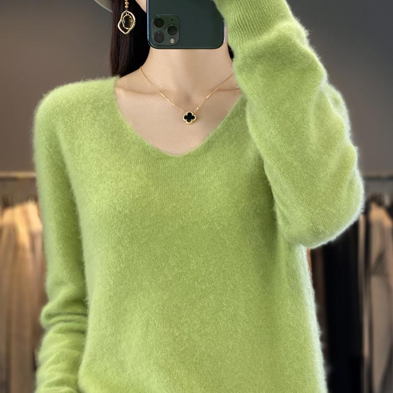Женский свитер Осень-зима Вязаный пуловер V-образный вырез Свободная блузка Однотонный мягкий трикотаж Джемперы Базовые свитера 2XL яблочный зеленый
Женский свитер Осень-зима Вязаный пуловер V-образный вырез Свободная блузка Однотонный мягкий трикотаж Джемперы Базовые свитера 2XL яблочный зеленый