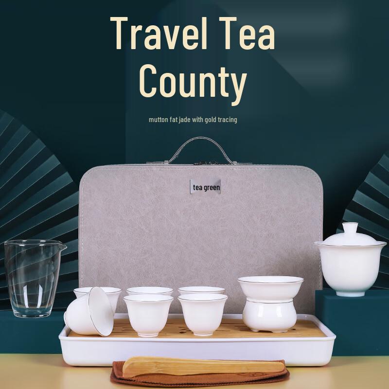 Dehua Gilded Lamb Fat Jade Porcelain Teaware Set
Dehua Gilded Lamb Fat Jade Porcelain Teaware Set