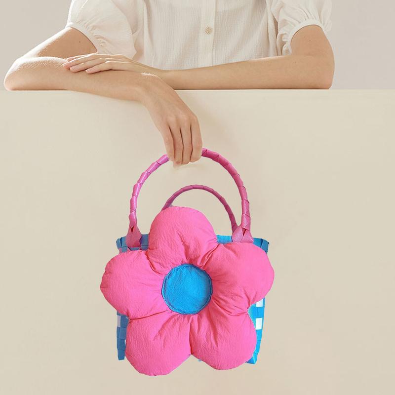 1Pc Souvenir Handmade Woven Handbag Portable PVC Flower Large Capacity Blue Pink Summer
1Pc Souvenir Handmade Woven Handbag Portable PVC Flower Large Capacity Blue Pink Summer