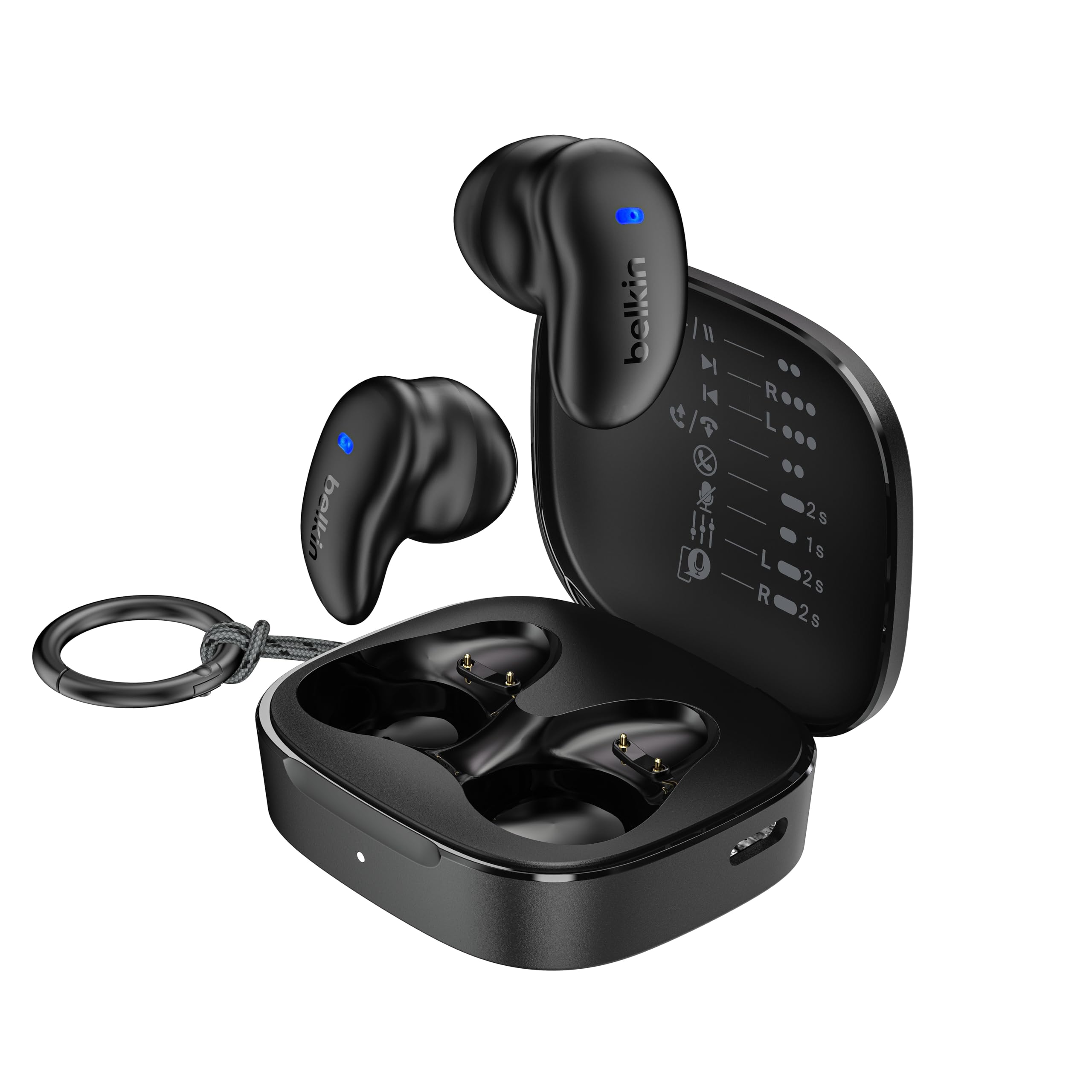 Belkin SOUNDFORM Anywhere True Wireless Earbuds Bluetooth 5.4 12mm Driver Call Noise Reduction 26 Hours Playback IPX4 Water Resistant Black AUC014fqBK
Belkin SOUNDFORM Anywhere True Wireless Earbuds Bluetooth 5.4 12mm Driver Call Noise Reduction 26 Hours Playback IPX4 Water Resistant Black AUC014fqBK