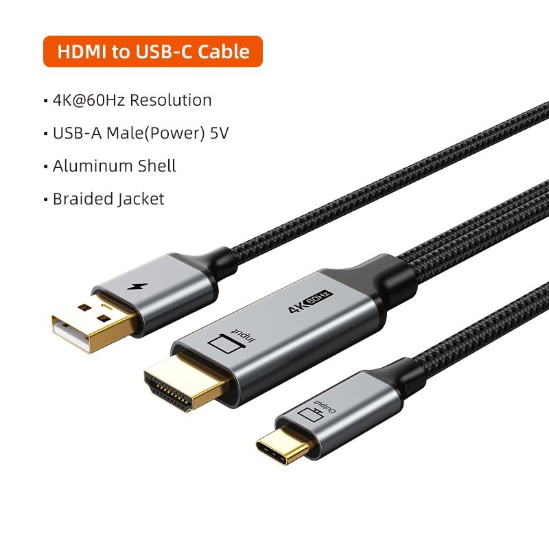 CABLETIME HDMI to USB C Cable Stable Signal 4K60Hz for Switch Nintendo PS3/4/5 With USB Power Game Console to USB C Monitor 1M
CABLETIME HDMI to USB C Cable Stable Signal 4K60Hz for Switch Nintendo PS3/4/5 With USB Power Game Console to USB C Monitor 1M