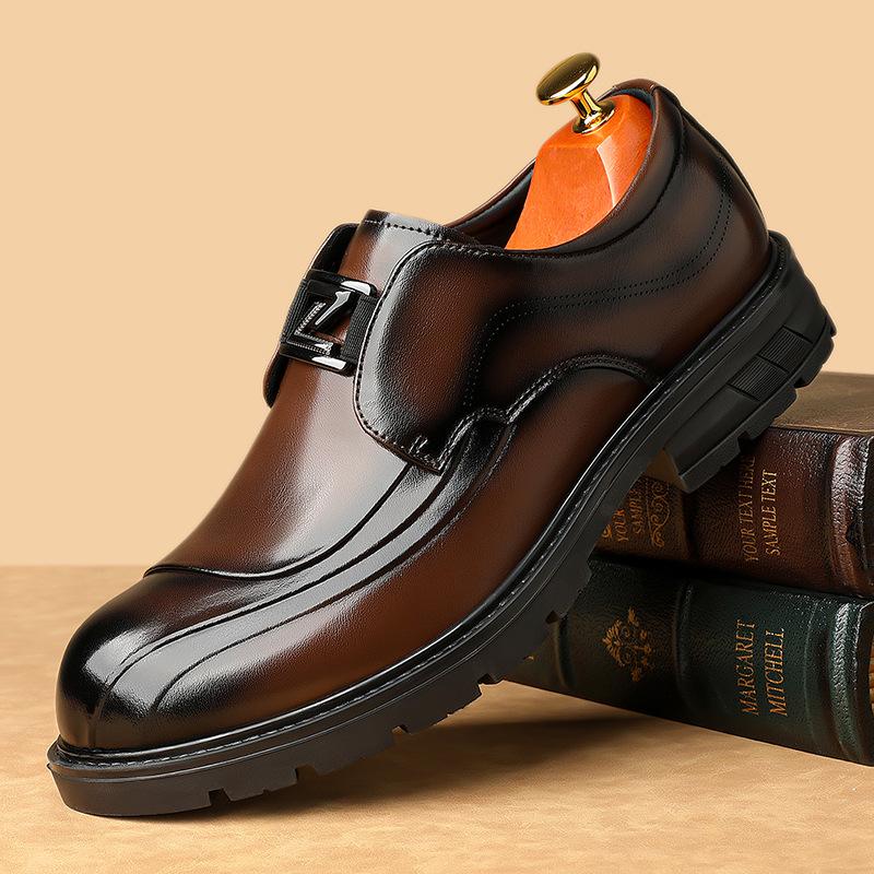 Autumn New Designer Platform Shoes Men Solid Color Big Head Cow Leather Shoes Male Korean-style British Fashion Casual Shoe Man 38
Autumn New Designer Platform Shoes Men Solid Color Big Head Cow Leather Shoes Male Korean-style British Fashion Casual Shoe Man 38
