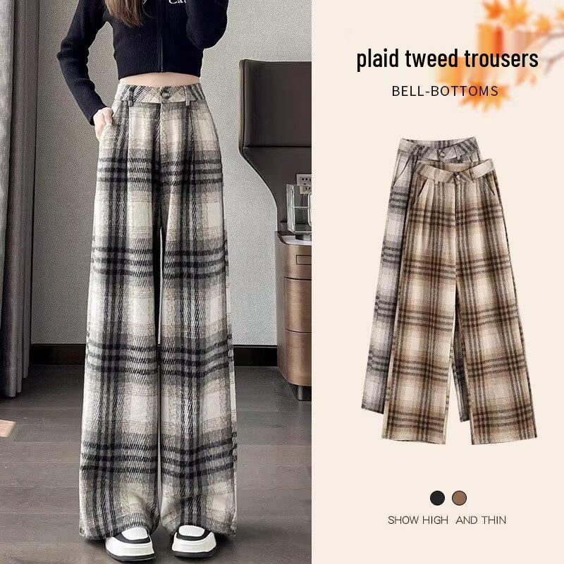 Women s Fleece-lined Plaid Wool Pants - High-waisted, Loose-fit, Autumn/Winter 2024 M коричневий
Women s Fleece-lined Plaid Wool Pants - High-waisted, Loose-fit, Autumn/Winter 2024 M коричневий