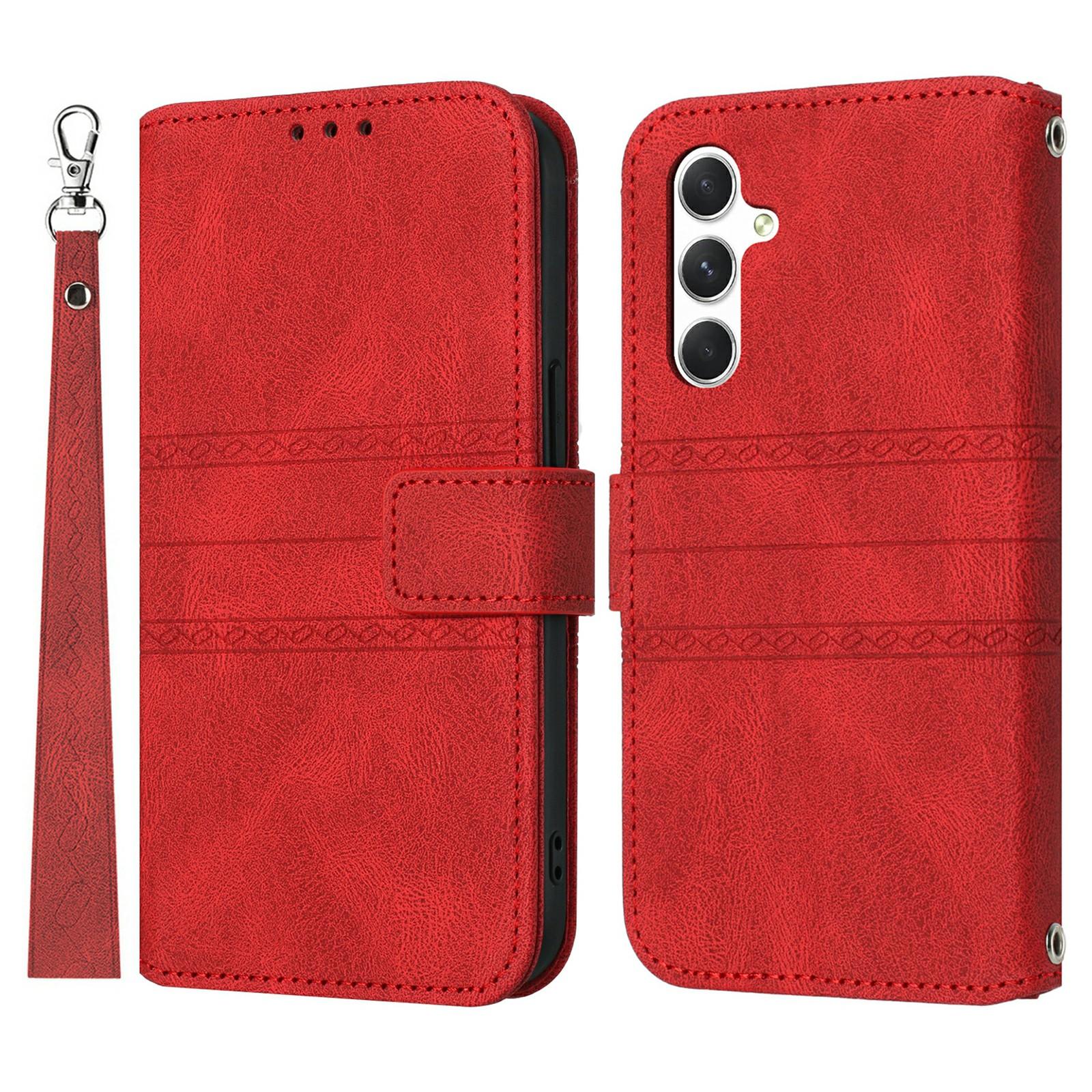 For Samsung Galaxy S25 FE Case Wallet Skin-Touch Leather Imprinted Phone Cover with Wrist Strap Red
For Samsung Galaxy S25 FE Case Wallet Skin-Touch Leather Imprinted Phone Cover with Wrist Strap Red