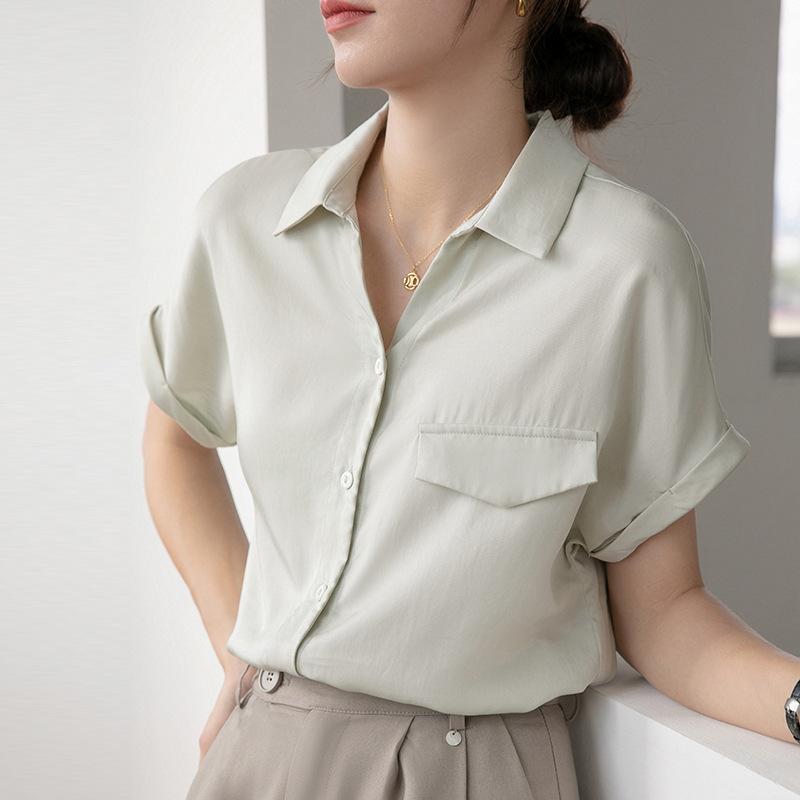 GMXIA Женская летняя белая рубашка с коротким рукавом, женская тонкая блузка с небольшим V-образным вырезом, свободные драпированные деловые топы XL светло-зеленый
GMXIA Женская летняя белая рубашка с коротким рукавом, женская тонкая блузка с небольшим V-образным вырезом, свободные драпированные деловые топы XL светло-зеленый