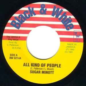 7inch Record SUGAR MINOTT - All Kind Of People BW0214 Black & White US Reggae, Ska & Dub Used
7inch Record SUGAR MINOTT - All Kind Of People BW0214 Black & White US Reggae, Ska & Dub Used