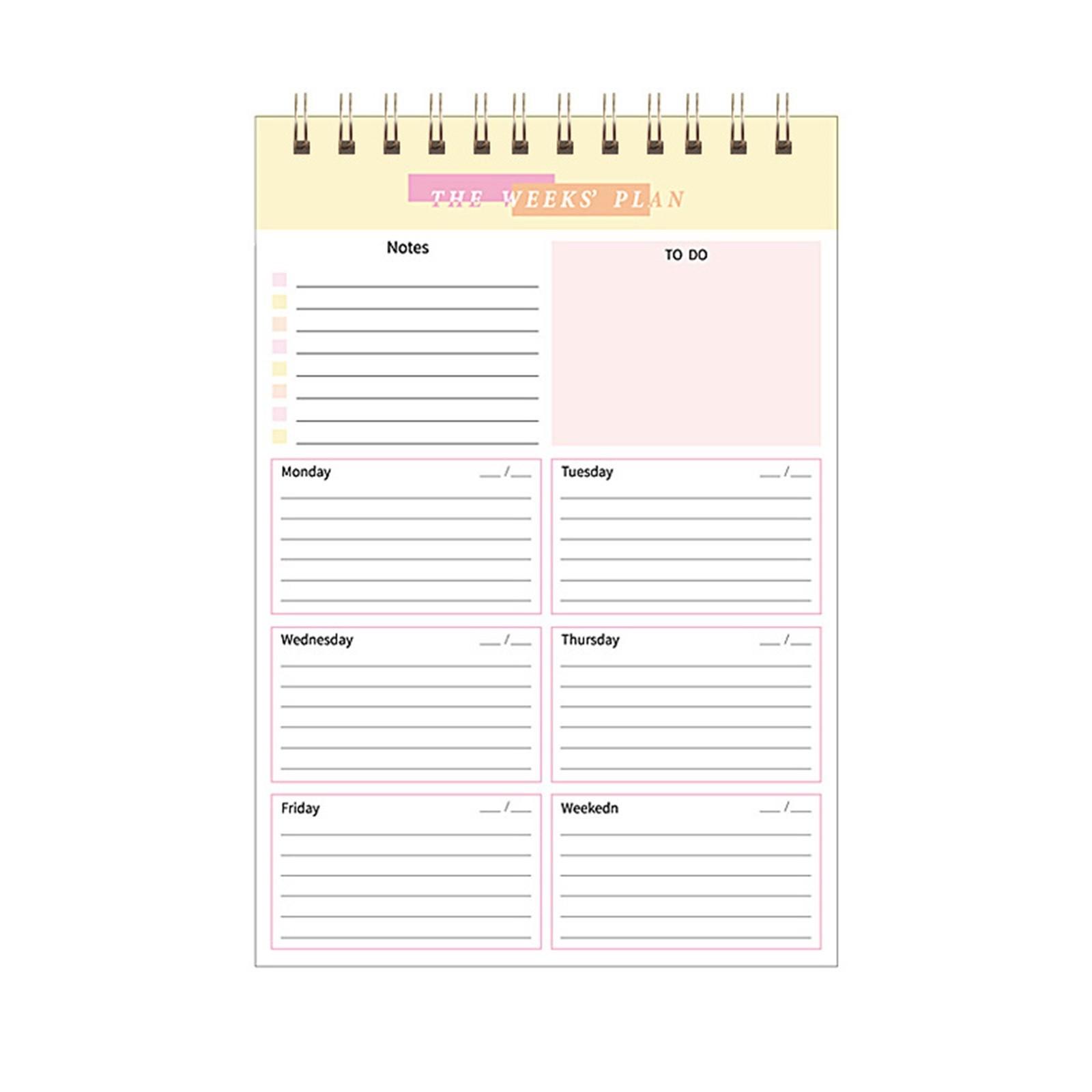 Английский Повестка дня Книга Список дел A5 Спиральные блокноты Портативный еженедельный планировщик Школа One Size
Английский Повестка дня Книга Список дел A5 Спиральные блокноты Портативный еженедельный планировщик Школа One Size