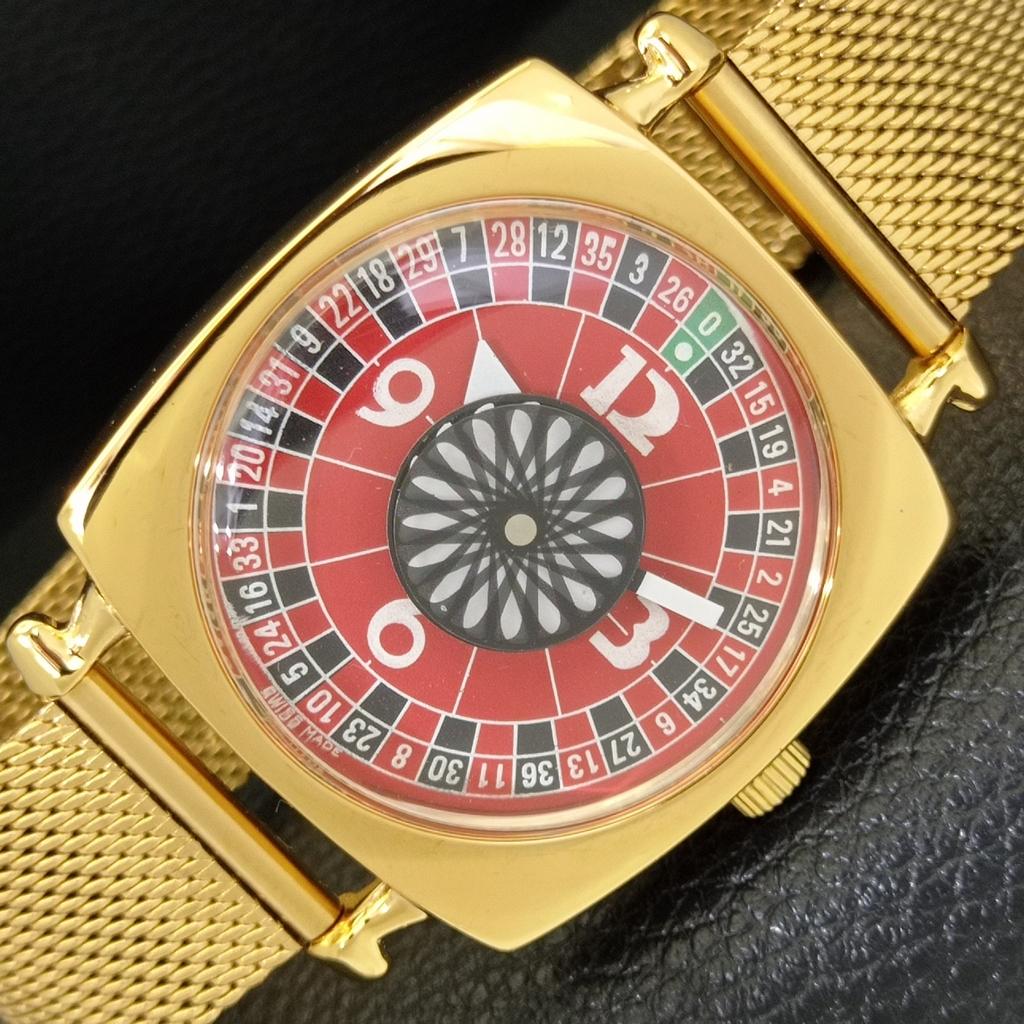 VINTAGE HAND-WINDING SWISS MENS POKER FACE RED COLOR DIAL WATCH a701114-5 R205b-a701114
VINTAGE HAND-WINDING SWISS MENS POKER FACE RED COLOR DIAL WATCH a701114-5 R205b-a701114
