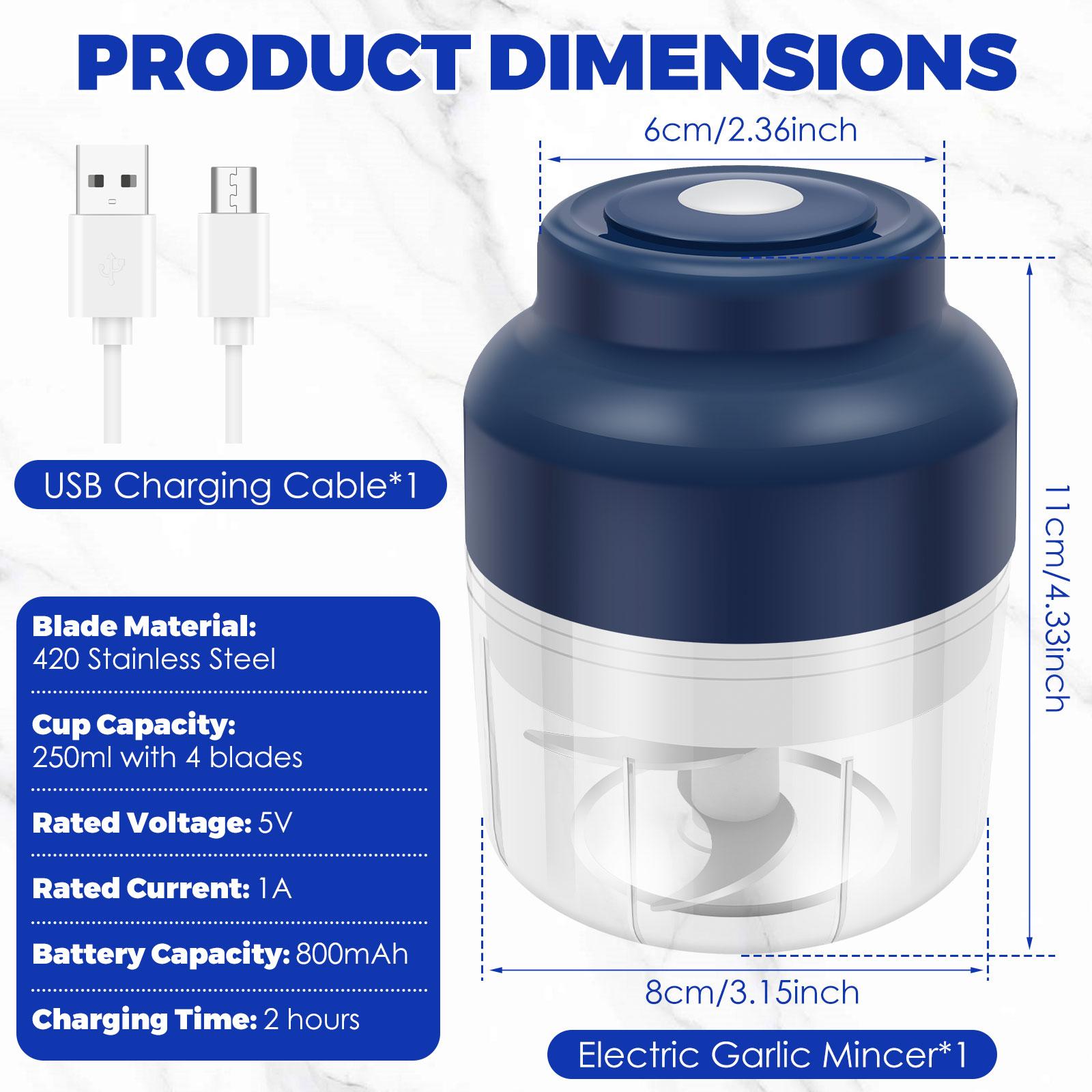 Электрический измельчитель чеснока Портативный измельчитель овощей Измельчитель чеснока Пюре Беспроводной кухонный комбайн для имбиря, чили, фруктов, мяса
Электрический измельчитель чеснока Портативный измельчитель овощей Измельчитель чеснока Пюре Беспроводной кухонный комбайн для имбиря, чили, фруктов, мяса