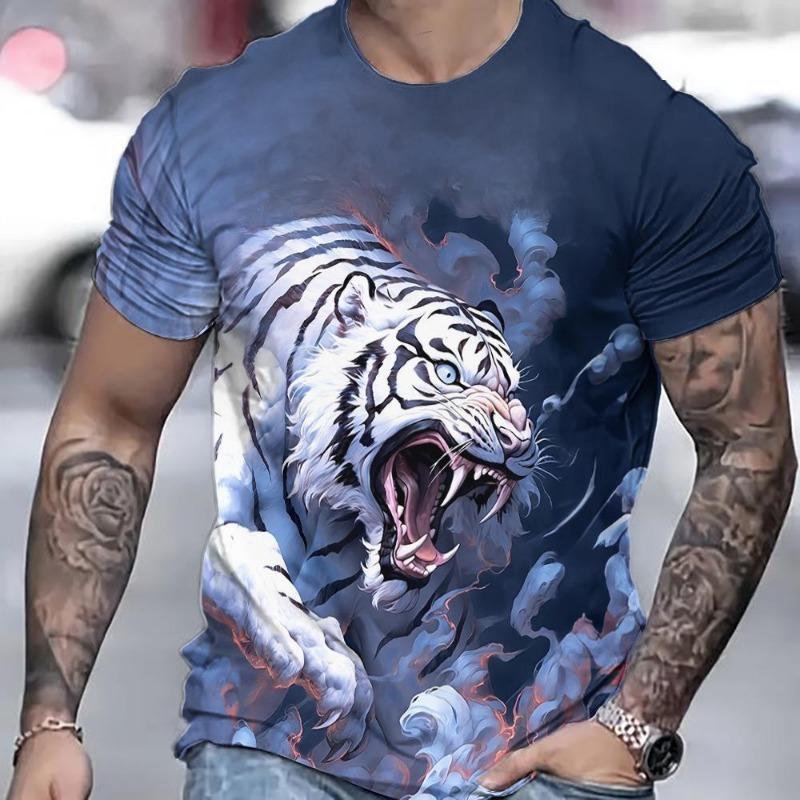 Tiger T-Shirt For Men 3D Animal 3D Print Men s Shirts Summer Short Sleeved Tee Male Pullover Oversized S
Tiger T-Shirt For Men 3D Animal 3D Print Men s Shirts Summer Short Sleeved Tee Male Pullover Oversized S