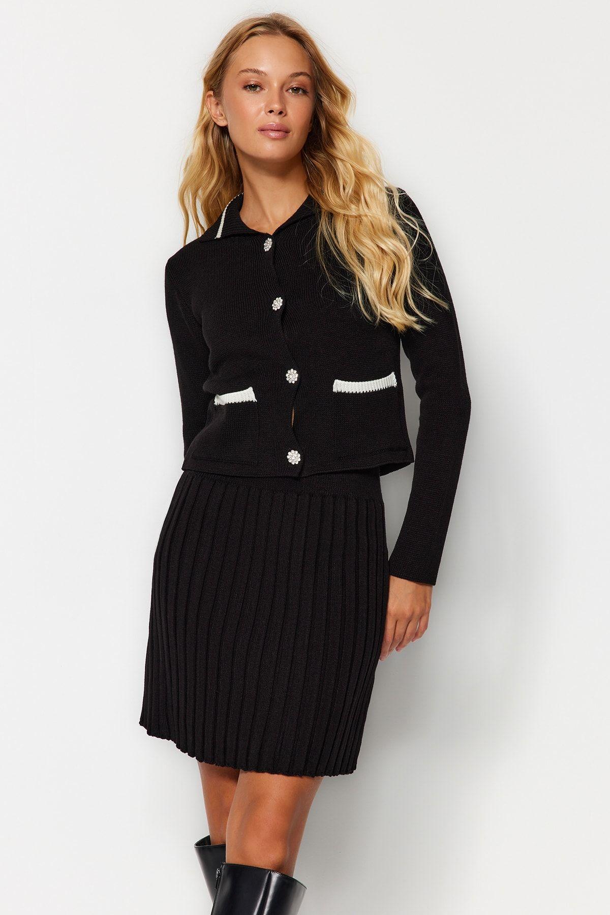 Women s Style Bottom-Top Set Clothes Black Crop Pocket Detailed Mini Skirt Knitwear Bottom-Top Set M
Women s Style Bottom-Top Set Clothes Black Crop Pocket Detailed Mini Skirt Knitwear Bottom-Top Set M