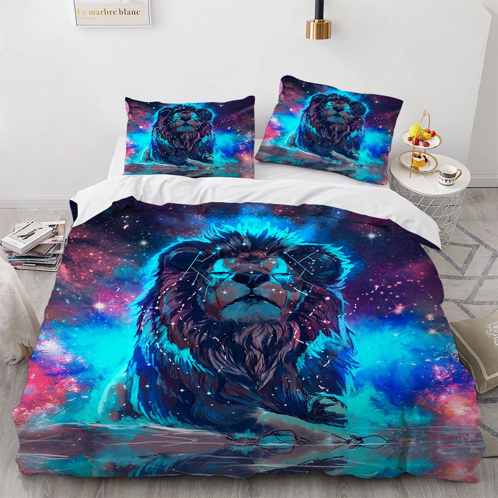 3pcs Couple lion with crown pattern bedding set,1 duvet cover and 2 pillowcases,for couple and adult s bedroom, home decoration 135x200cm
3pcs Couple lion with crown pattern bedding set,1 duvet cover and 2 pillowcases,for couple and adult s bedroom, home decoration 135x200cm
