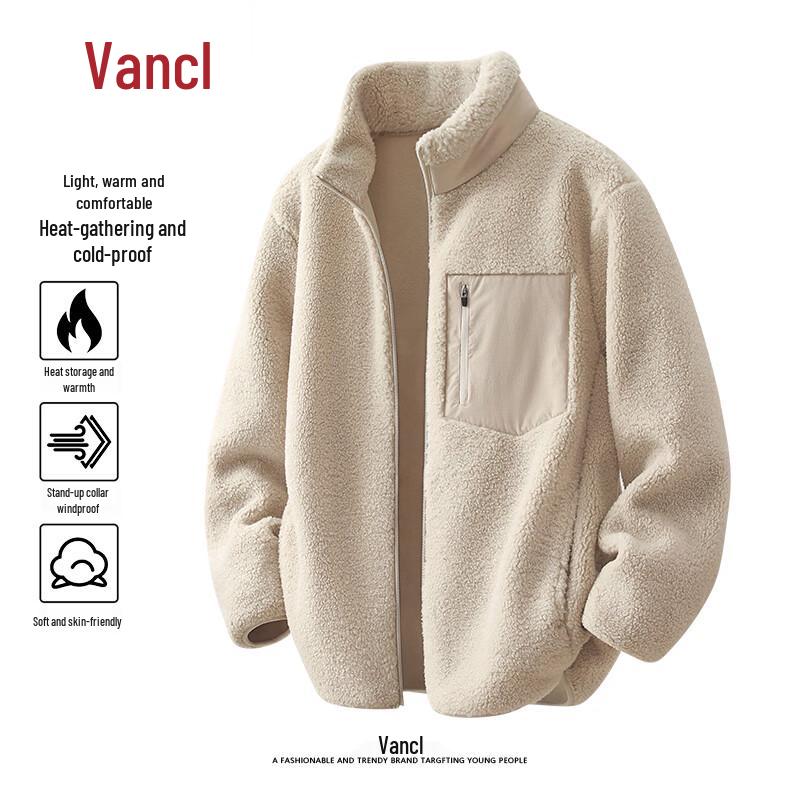 VANCL Men s Winter Fleece Lined Stand Collar Full-Zip Jacket
VANCL Men s Winter Fleece Lined Stand Collar Full-Zip Jacket