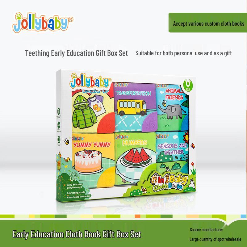 Набор из шести книжек-прорезывателей Jollybaby: Детские игрушки и подарочная коробка для раннего развития.
Набор из шести книжек-прорезывателей Jollybaby: Детские игрушки и подарочная коробка для раннего развития.
