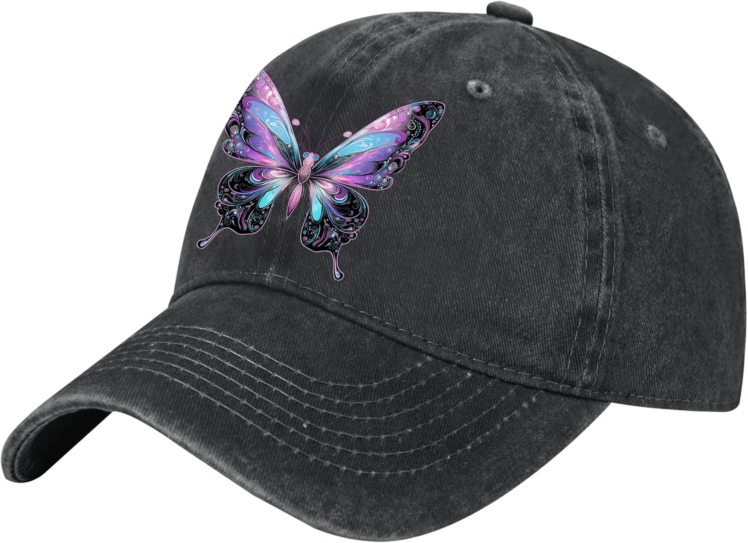 Vibrant Butterfly Graphic Washed Baseball Cap Soft Adjustable Outdoor Dad Hat Unisex One Size чорний
Vibrant Butterfly Graphic Washed Baseball Cap Soft Adjustable Outdoor Dad Hat Unisex One Size чорний