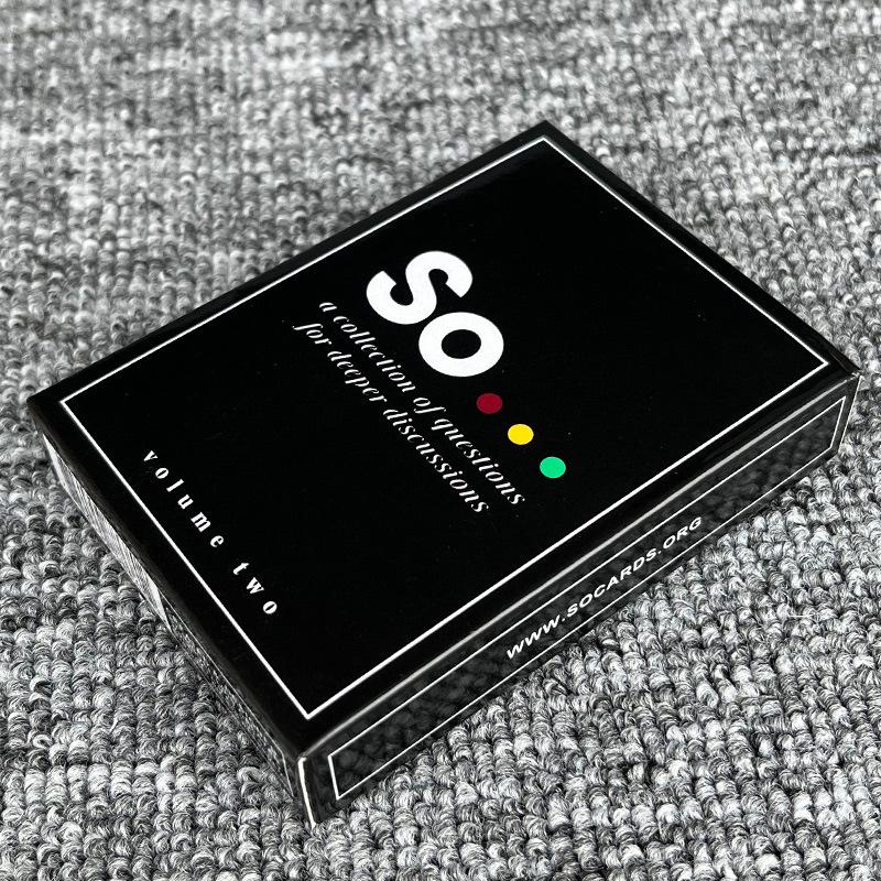 So Cards Deep Dialogue Cards Настольная игра Семейная вечеринка Игра-разговор Игрушечные карточки чёрный
So Cards Deep Dialogue Cards Настольная игра Семейная вечеринка Игра-разговор Игрушечные карточки чёрный