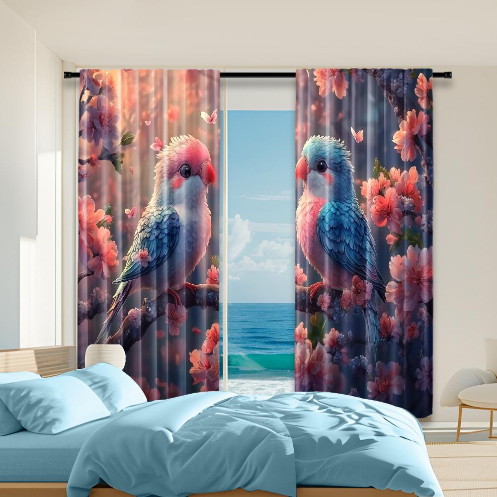 2 pcs, versatile polyester transparent curtains for home decoration Love Birds for use in bedrooms and living rooms 29x65in(75x166cm)
2 pcs, versatile polyester transparent curtains for home decoration Love Birds for use in bedrooms and living rooms 29x65in(75x166cm)
