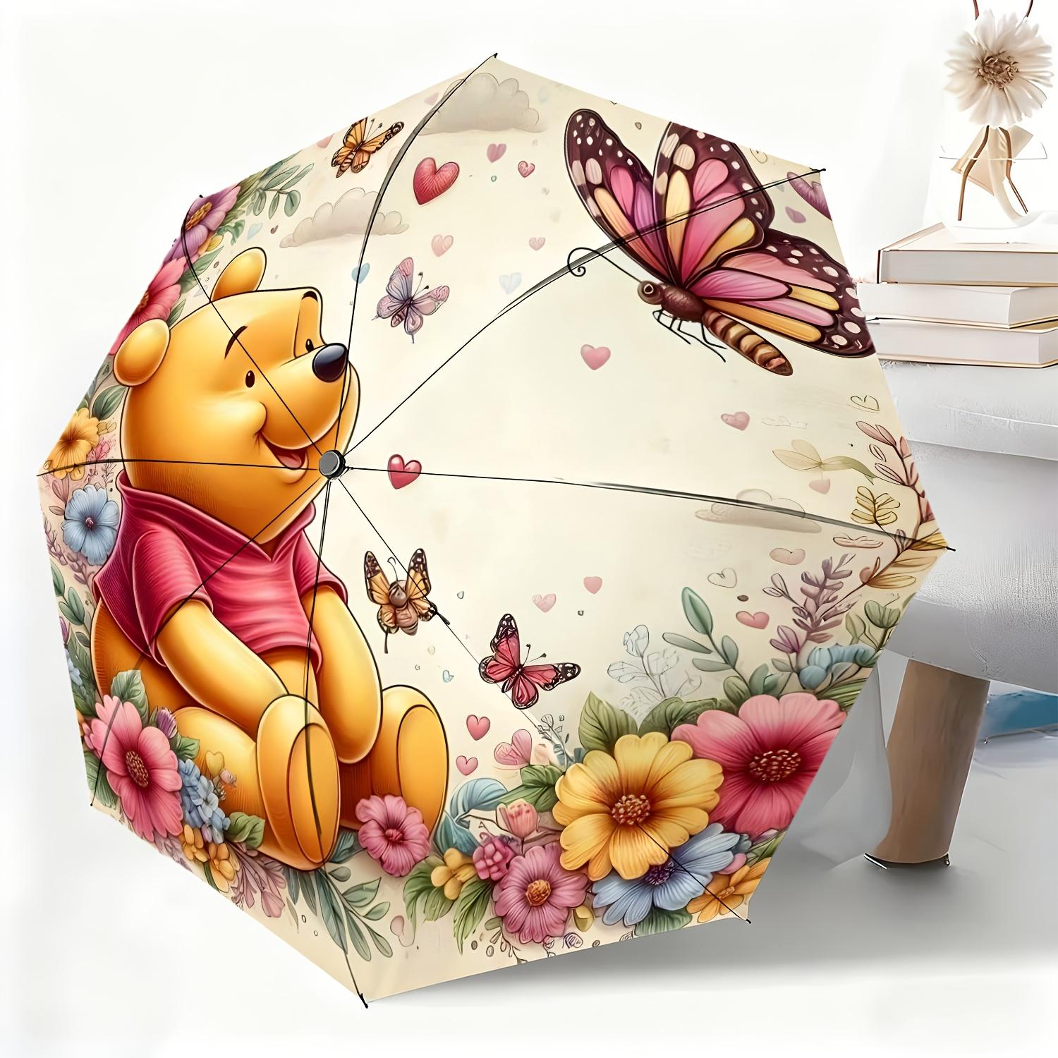 1pc Disney Winnie the Pooh Butterfly Floral Automatic Umbrella, All-Occasion Dual-Use Umbrella for Sun and Rain, Portable Fold (as the picture,Iron&8K)
1pc Disney Winnie the Pooh Butterfly Floral Automatic Umbrella, All-Occasion Dual-Use Umbrella for Sun and Rain, Portable Fold (as the picture,Iron&8K)