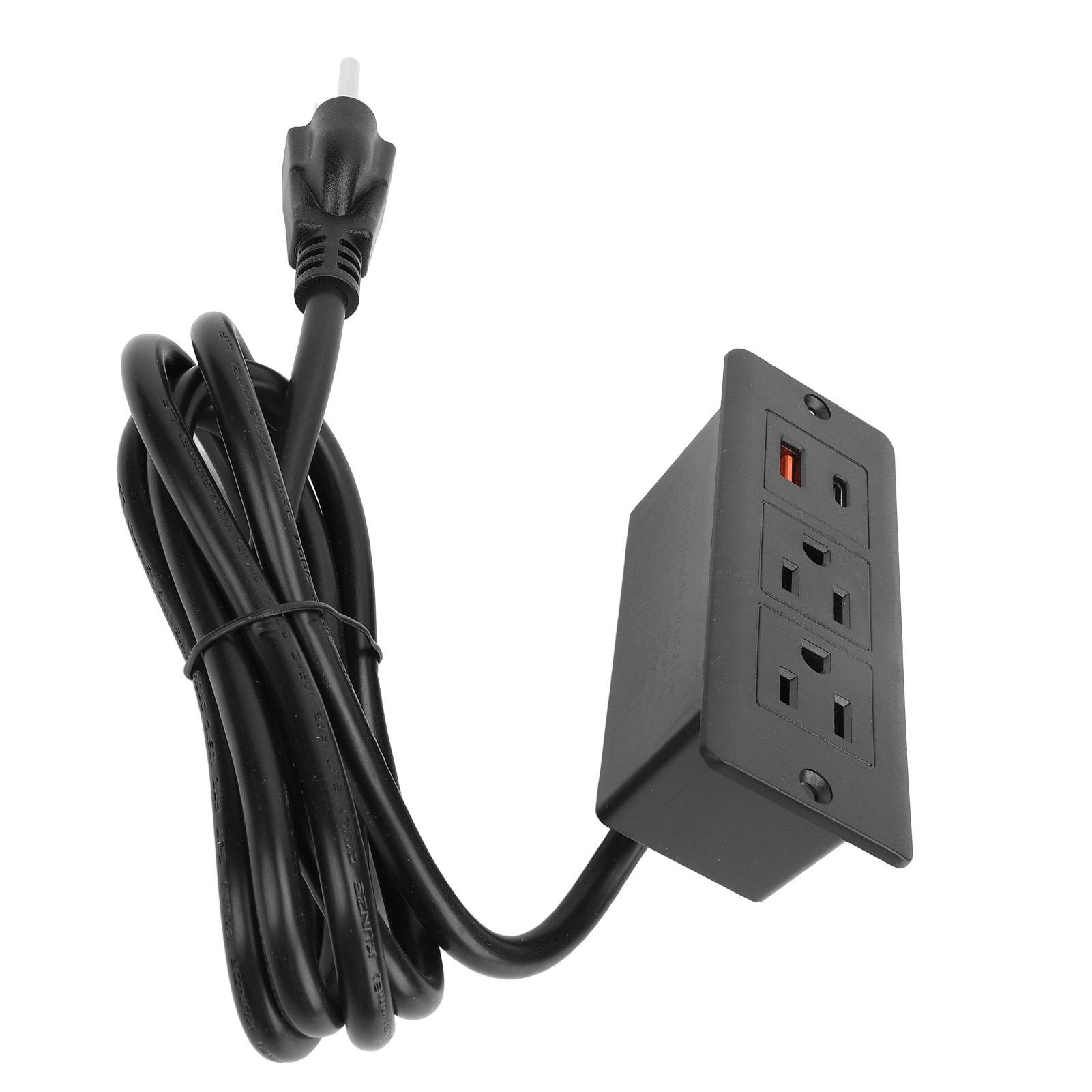 Recessed Power Strip 2 Outlets 1 USB C 1 USB A Ports Fast Charging Desk Outlet with 1.5m Cord for Furniture 12A
Recessed Power Strip 2 Outlets 1 USB C 1 USB A Ports Fast Charging Desk Outlet with 1.5m Cord for Furniture 12A