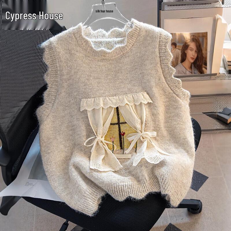 Женский жилет из смесовой шерсти с кружевным воротником для многослойной носки One Size
Женский жилет из смесовой шерсти с кружевным воротником для многослойной носки One Size