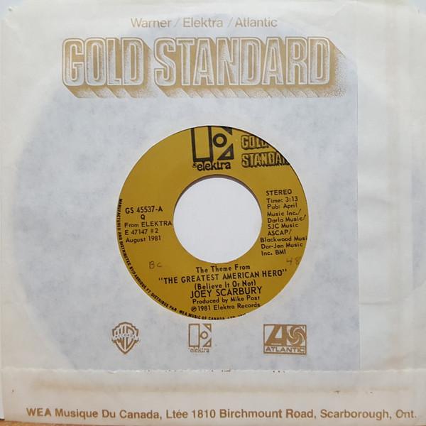 7inch Record JOEY SCARBURY - The Theme From The Greatest America GS45537 Elektra 1981 Canada Soundtracks & Musicals Used
7inch Record JOEY SCARBURY - The Theme From The Greatest America GS45537 Elektra 1981 Canada Soundtracks & Musicals Used