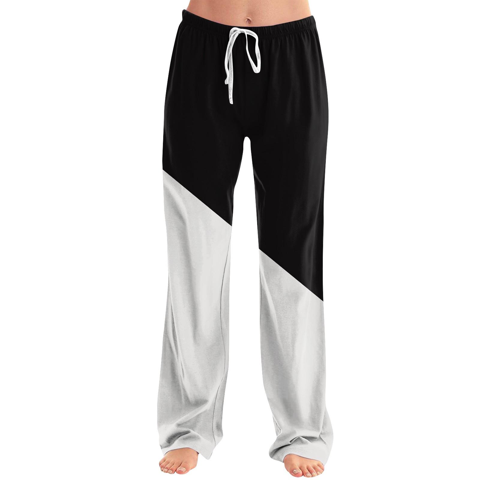 Женские пижамные штаны, одежда для сна, повседневные брюки с эластичной резинкой на талии, удобные прямые свободные брюки для йоги L чёрный
Женские пижамные штаны, одежда для сна, повседневные брюки с эластичной резинкой на талии, удобные прямые свободные брюки для йоги L чёрный