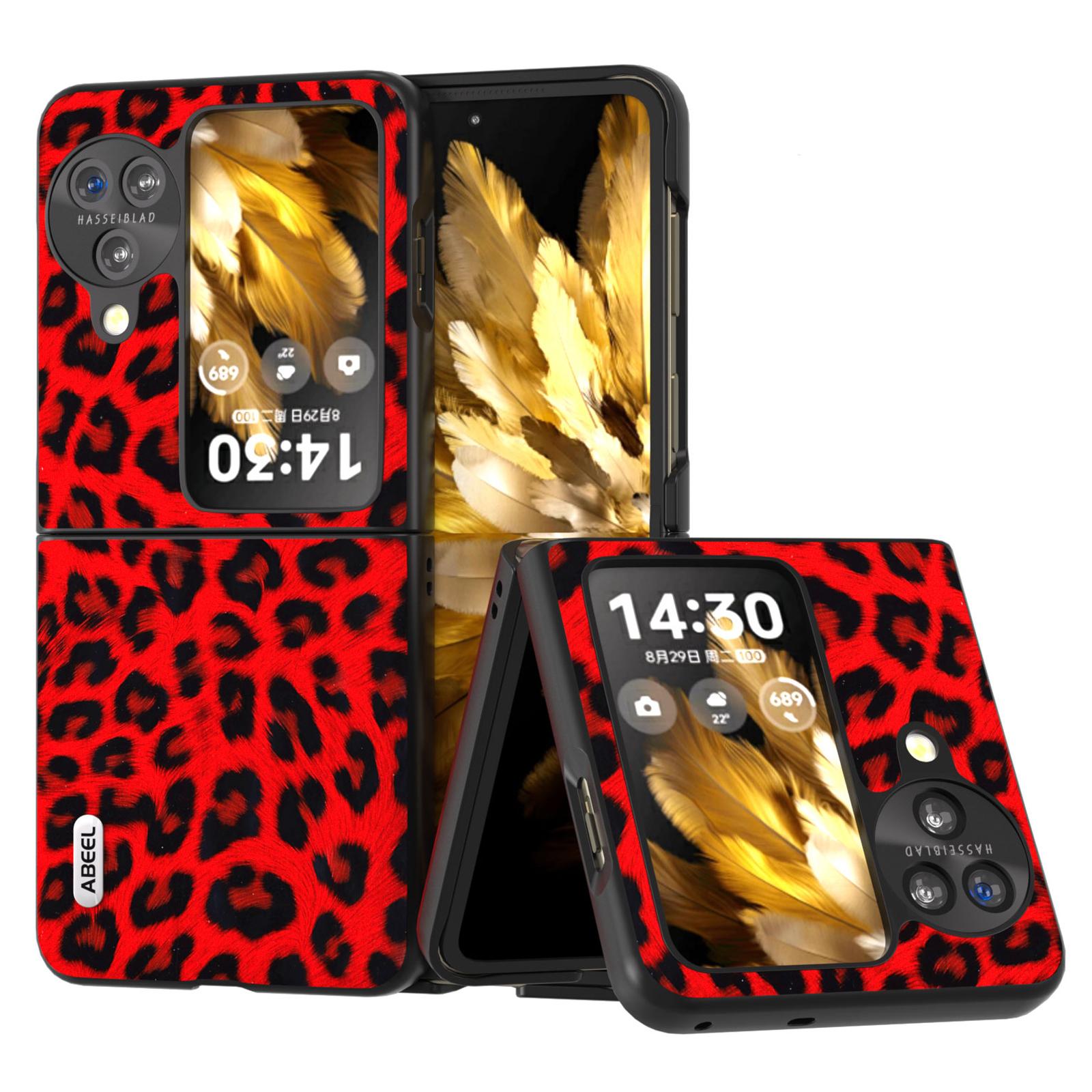 ABEEL For Oppo Find N3 Flip 5G Leopard Pattern Phone Case PU Leather+PC Shockproof Cover Red
ABEEL For Oppo Find N3 Flip 5G Leopard Pattern Phone Case PU Leather+PC Shockproof Cover Red