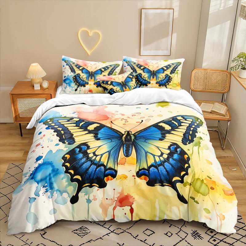 Butterfly Series 3D Digital Printing Three-Piece Bedding Kit Bed Sheet Quilt Cover 90 * 200 two-piece set
Butterfly Series 3D Digital Printing Three-Piece Bedding Kit Bed Sheet Quilt Cover 90 * 200 two-piece set