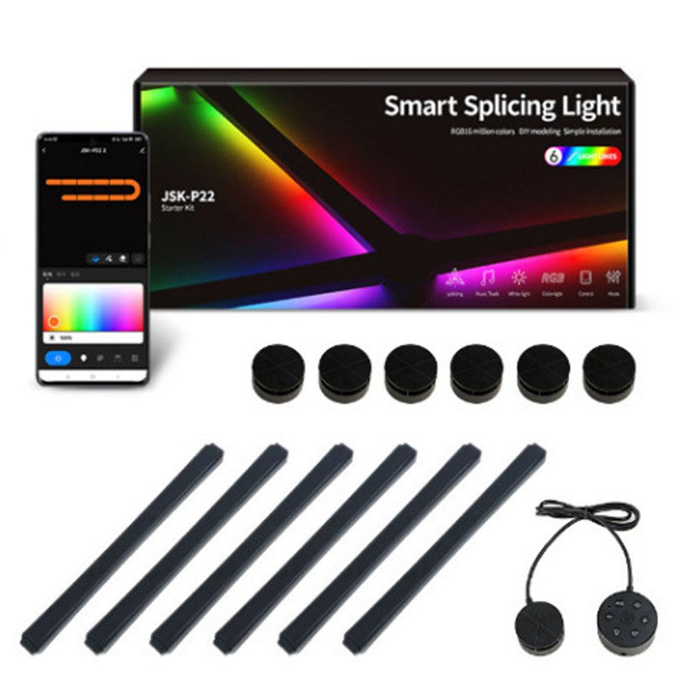 5 В USB Smart Splicing RGB LED Night Light DIY Внутреннее украшение стены Настенный светильник с атмосферой Креативный звукосниматель LED Quantum Light