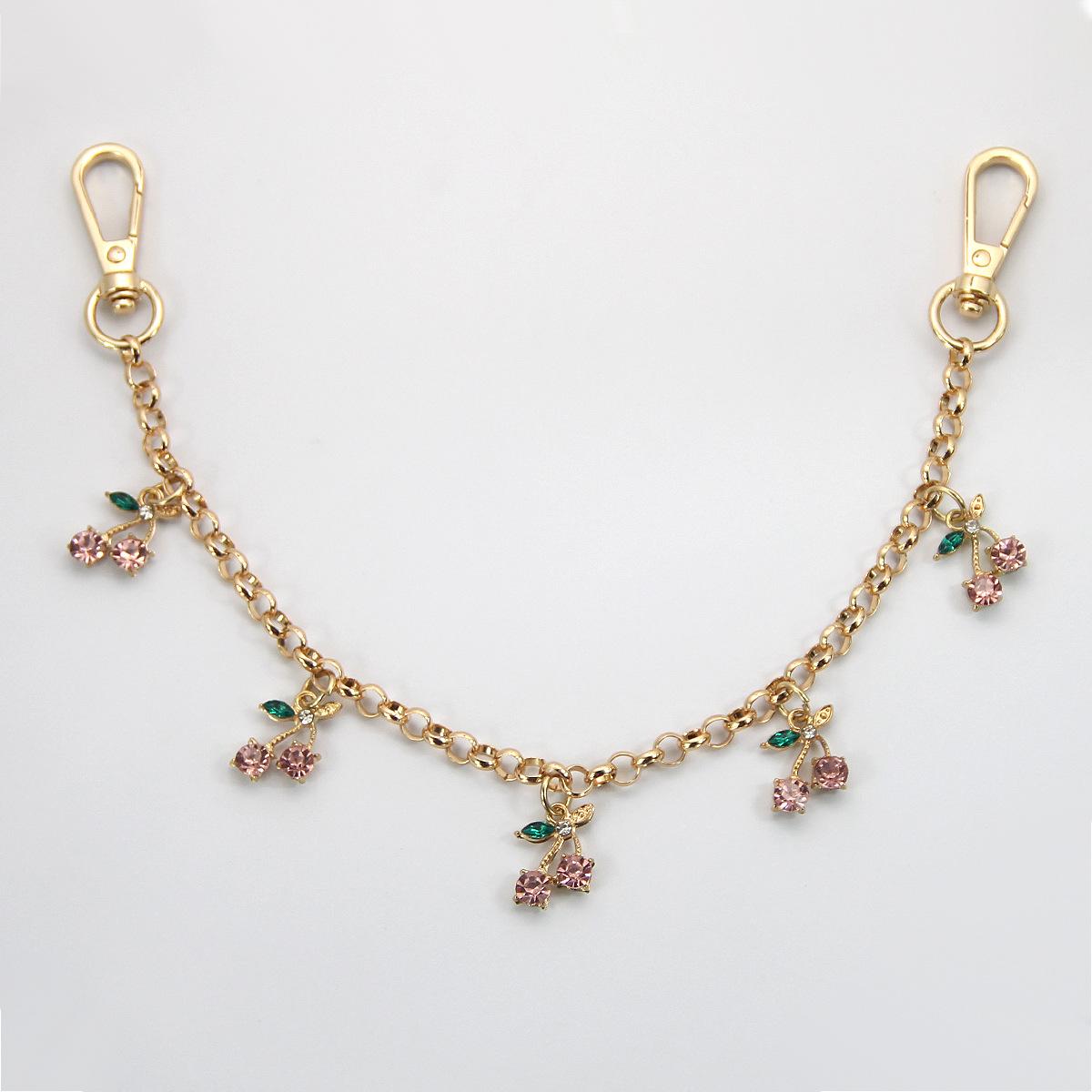 Yogodlns DIY Zinc Alloy Bag Hanging Chain with Cherry Pendant Detachable Shoulder Bag Carrying Chain Handbag Extension Chain for Woman pink cherry 31cm червоний
Yogodlns DIY Zinc Alloy Bag Hanging Chain with Cherry Pendant Detachable Shoulder Bag Carrying Chain Handbag Extension Chain for Woman pink cherry 31cm червоний