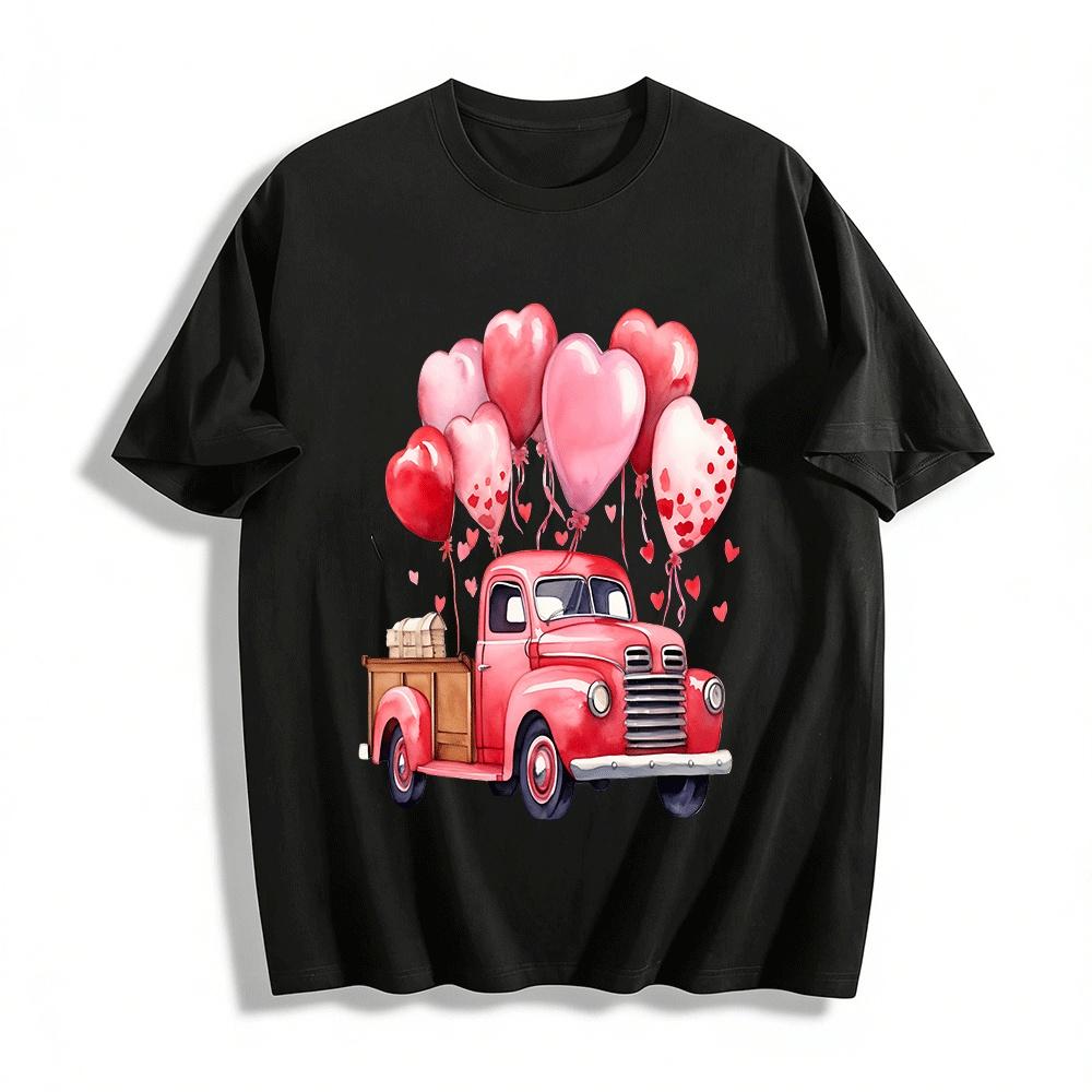 Vintage Red Heart Balloon Truck Print Valentine s Day Top Pure cotton T-shirt XXS
Vintage Red Heart Balloon Truck Print Valentine s Day Top Pure cotton T-shirt XXS