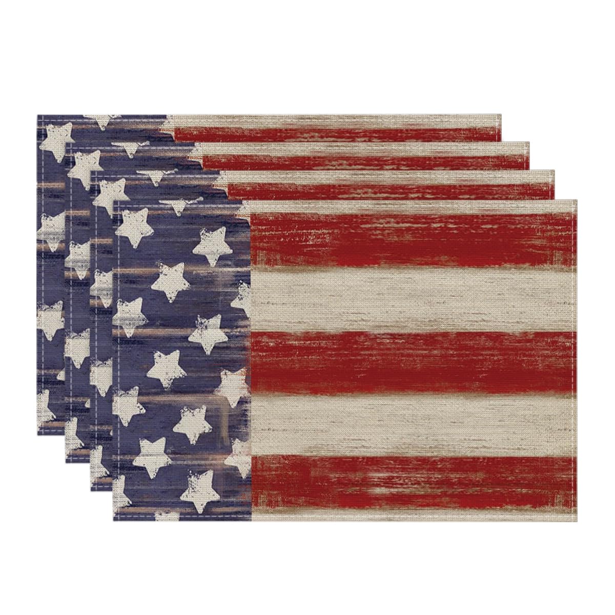 American Star and Stripes 4th of July Placemats Set of 4, 12x18 Inch Patriotic Memorial Day Table Mats for Party Kitchen Dining Decoration 12 x 18 , Rectangle 4 Pcs
American Star and Stripes 4th of July Placemats Set of 4, 12x18 Inch Patriotic Memorial Day Table Mats for Party Kitchen Dining Decoration 12 x 18 , Rectangle 4 Pcs