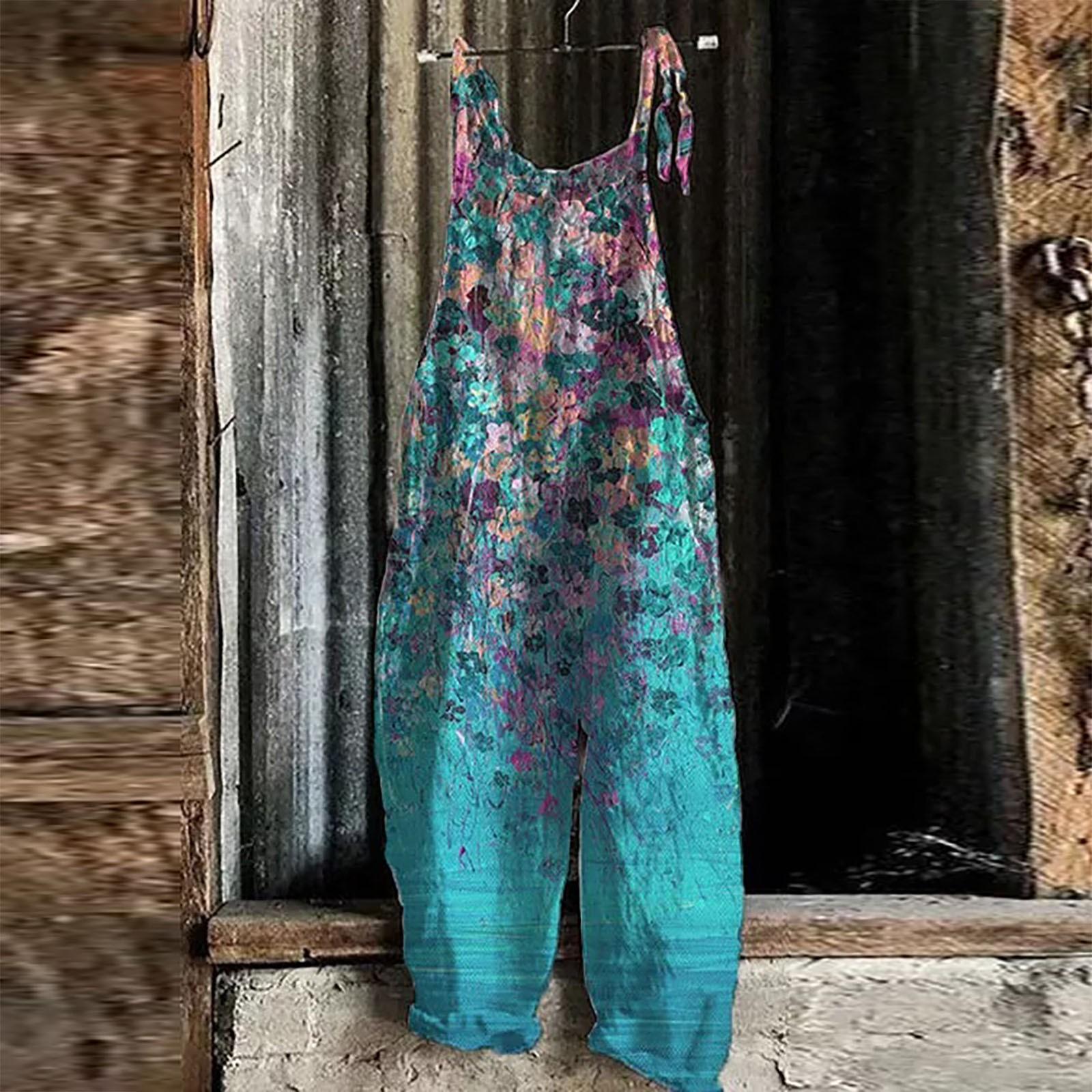 Новий літній повсякденний вільний жіночий комбінезон з високою талією і куполом у квітковому стилі S синій
Новий літній повсякденний вільний жіночий комбінезон з високою талією і куполом у квітковому стилі S синій