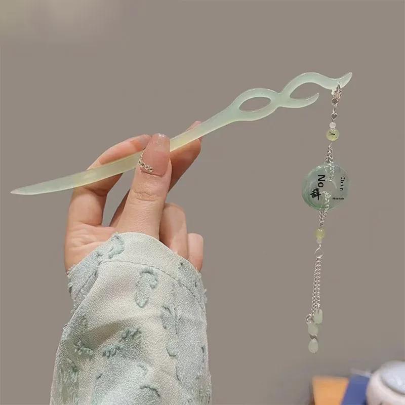 Заколка для волос с пряжкой и кисточкой Qingshan Zhuiyue Calligraphy Peace - элегантный древний стиль, крутой китайский аксессуар для волос
Заколка для волос с пряжкой и кисточкой Qingshan Zhuiyue Calligraphy Peace - элегантный древний стиль, крутой китайский аксессуар для волос