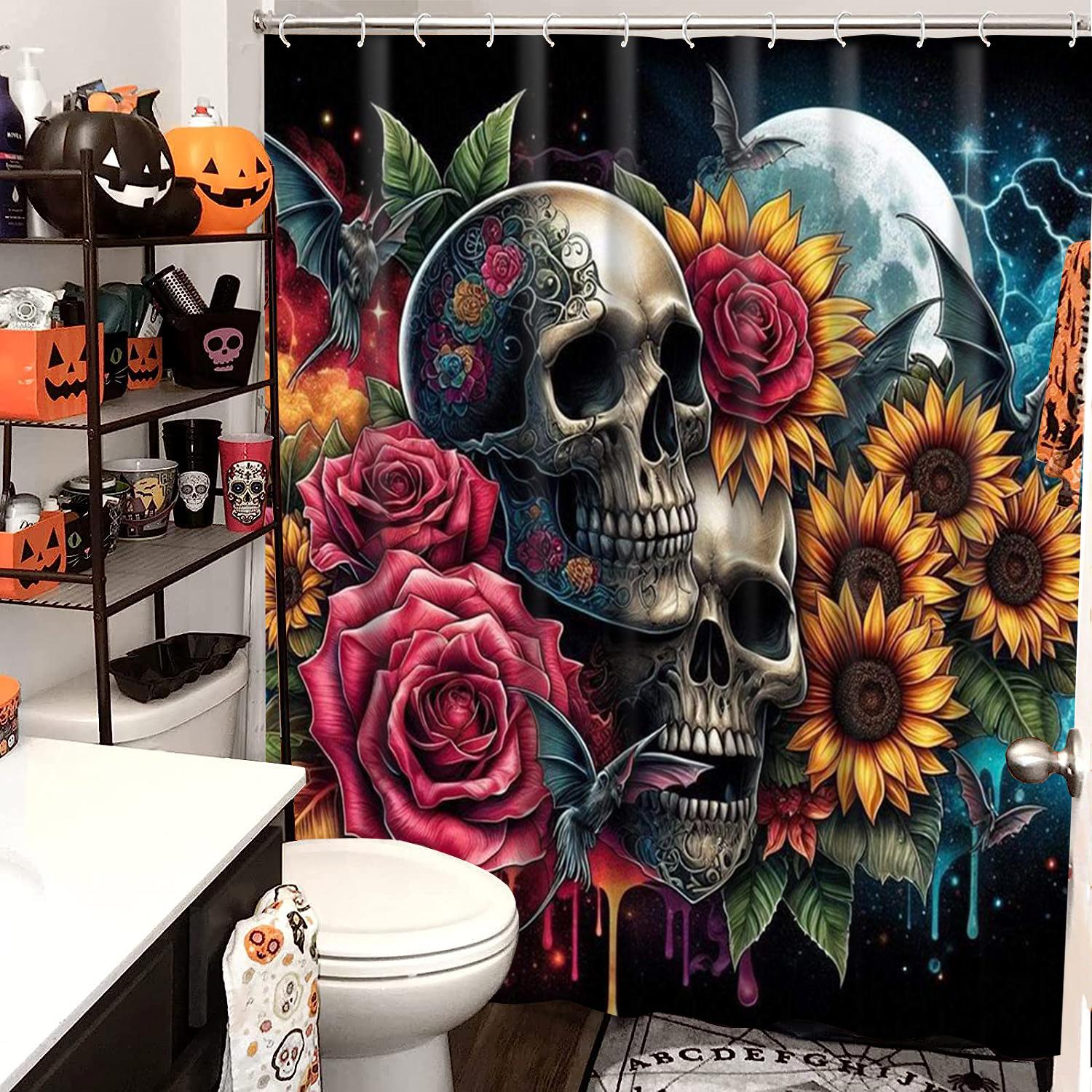 Halloween Theme Flower Skull Pattern Bathing Curtain Bathroom Shower Curtain Waterproof With 12 Hooks Home Deco Free Ship 180x180cm curtain червоний
Halloween Theme Flower Skull Pattern Bathing Curtain Bathroom Shower Curtain Waterproof With 12 Hooks Home Deco Free Ship 180x180cm curtain червоний
