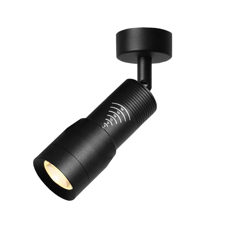 Adjustable 5°-60° Narrow Beam Angle Surfaced Mounted Aluminum LED Focus Ceiling Spotlights 7W Zoomable Spotlights with Zooming 7W&Natural White 4000K чорний
Adjustable 5°-60° Narrow Beam Angle Surfaced Mounted Aluminum LED Focus Ceiling Spotlights 7W Zoomable Spotlights with Zooming 7W&Natural White 4000K чорний