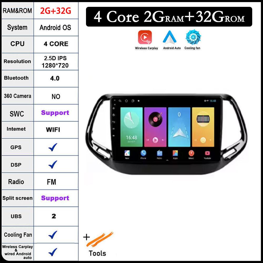 9-дюймовый экран для JEEP Compass 2017-2018 Android 14 DSP IPS Автомобильный мультимедийный плеер Видео GPS-навигация Carplay
9-дюймовый экран для JEEP Compass 2017-2018 Android 14 DSP IPS Автомобильный мультимедийный плеер Видео GPS-навигация Carplay