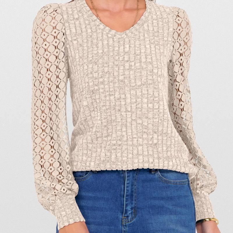 Women s Splicing Casual Versatile Solid Color V-Neck Lace Top Long Sleeve Bottom T Shirt XXL абрикосовый
Women s Splicing Casual Versatile Solid Color V-Neck Lace Top Long Sleeve Bottom T Shirt XXL абрикосовый