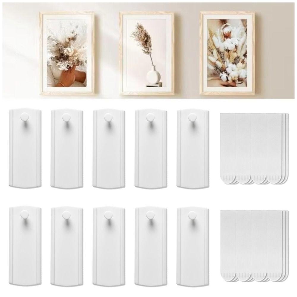 10Pcs Easy Install Picture Hangers Without Nails Damage Free Picture Hanging Hooks Kitchen 2.7x7.5cm
10Pcs Easy Install Picture Hangers Without Nails Damage Free Picture Hanging Hooks Kitchen 2.7x7.5cm