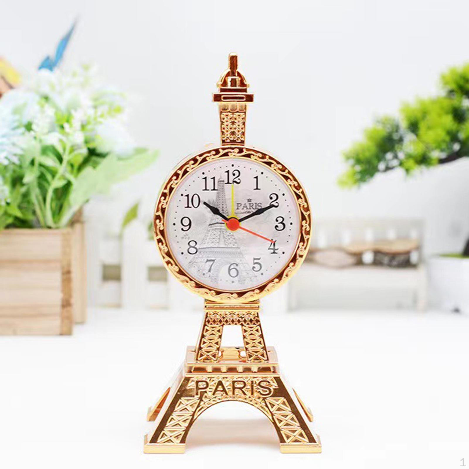 Будильник Настольный Спальня для Чтения Утилитарный Подарок Портативный Винтажный Домашний Декор Украшение Gold