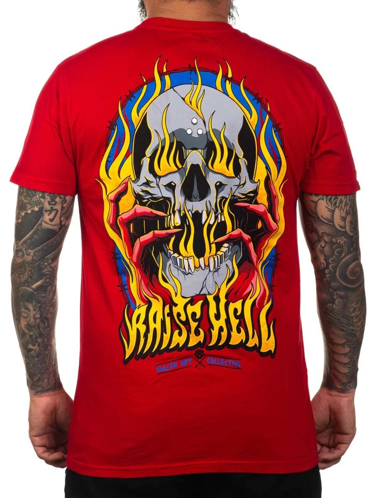 Sullen Men s Raise Hell Short Sleeve Premium T-shirt Skull in Flames Tattoo Tee 4XL
Sullen Men s Raise Hell Short Sleeve Premium T-shirt Skull in Flames Tattoo Tee 4XL