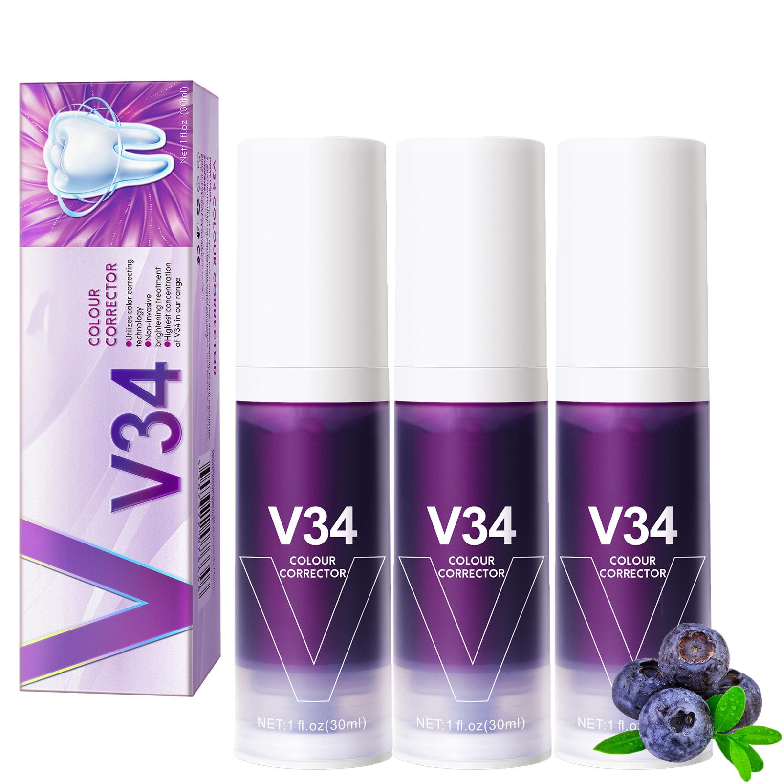 v34 Tooth Color Corrector Purple Teeth Whitening Tooth Stain Removal Teeth Whitening Booster Purple Toothpaste 3pcs
v34 Tooth Color Corrector Purple Teeth Whitening Tooth Stain Removal Teeth Whitening Booster Purple Toothpaste 3pcs